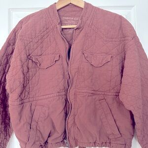 American Eagle quilted bomber jacket size s